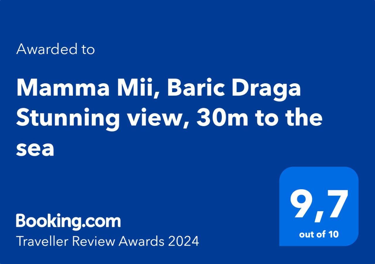 Ferienwohnung Mamma Mii, Baric Draga Stunning View, 30M To The Sea Exterior foto