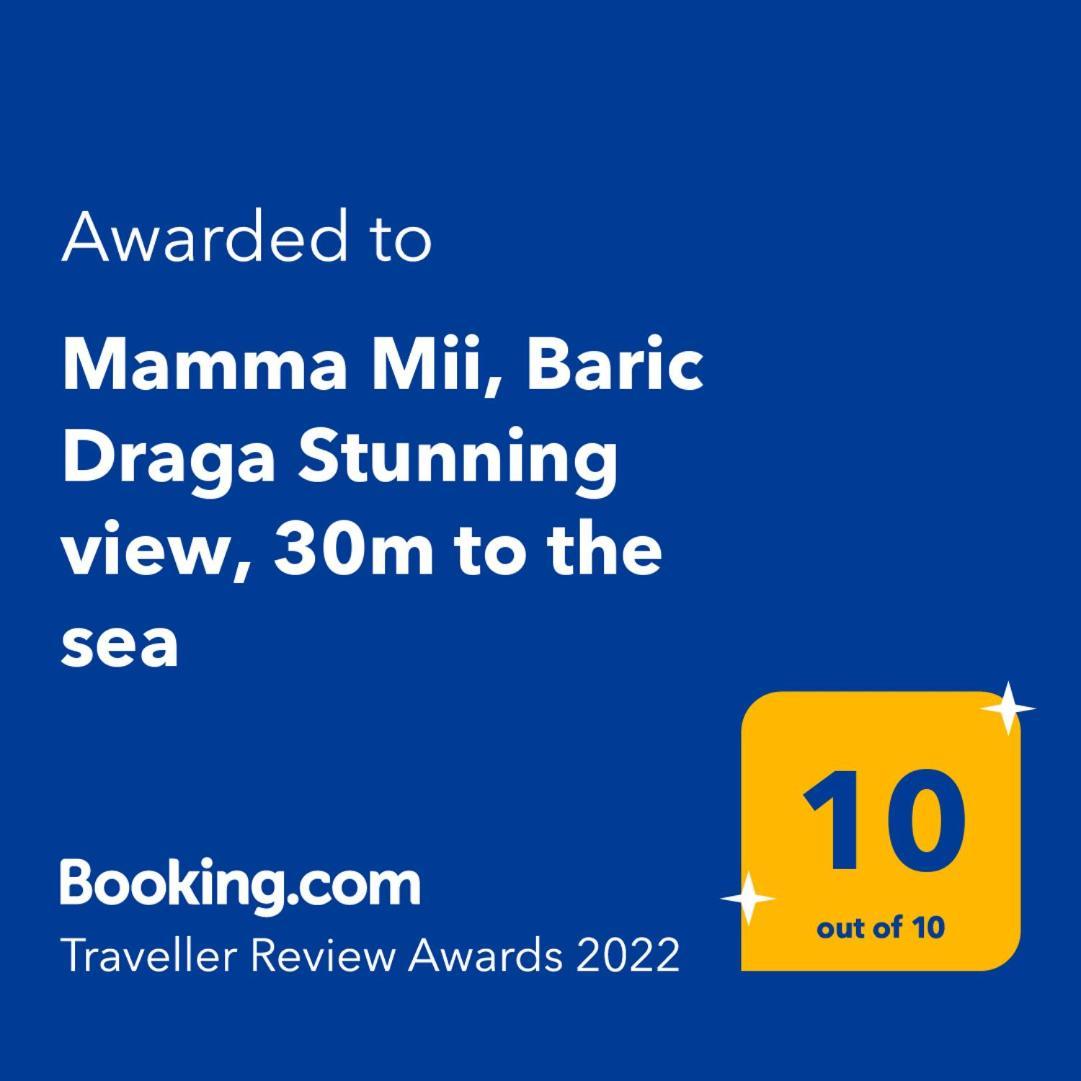 Ferienwohnung Mamma Mii, Baric Draga Stunning View, 30M To The Sea Exterior foto